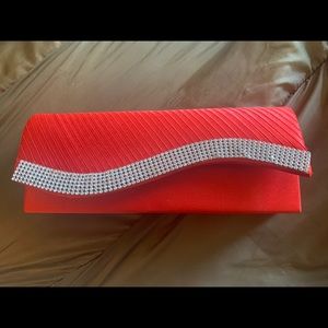 Red clutch purse